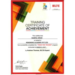best ielts coaching centre in dwarka IDP IELTS Training Certificate Harpal 2017 1
