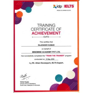 ielts classes in dwarka IDP IELTS Training Certificate 2018Rajender Kumar 1